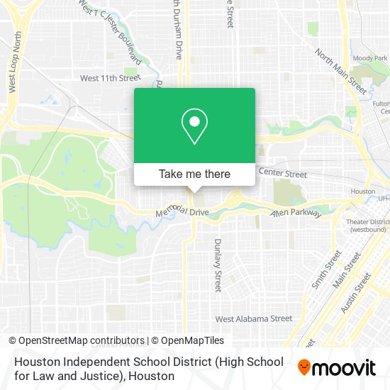 Mapa de Houston Independent School District (High School for Law and Justice)