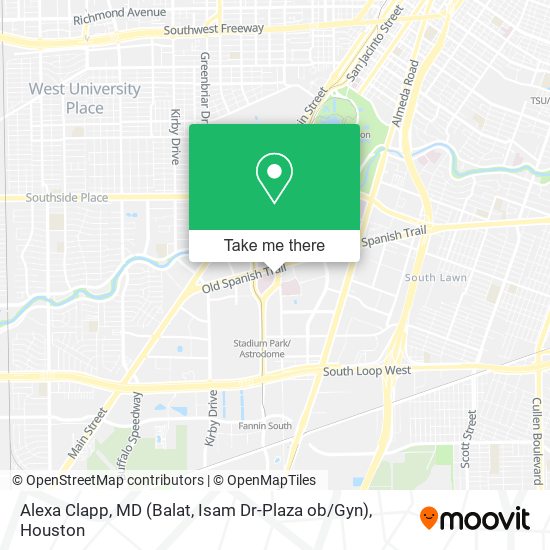 Alexa Clapp, MD (Balat, Isam Dr-Plaza ob / Gyn) map