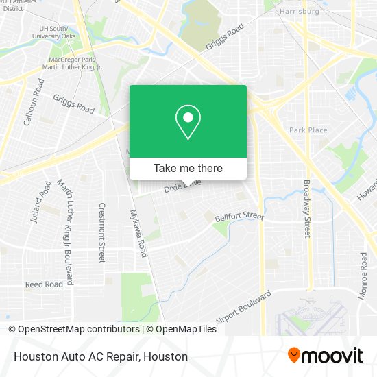 Houston Auto AC Repair map