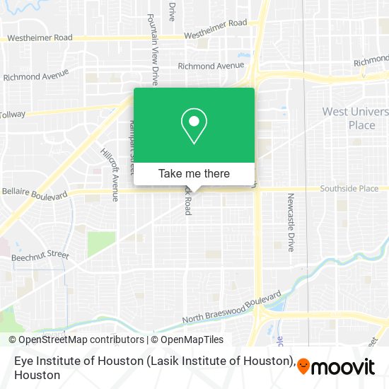 Mapa de Eye Institute of Houston