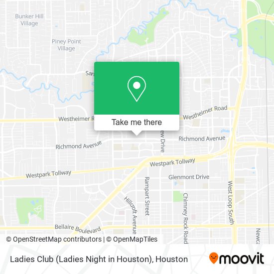 Mapa de Ladies Club (Ladies Night in Houston)