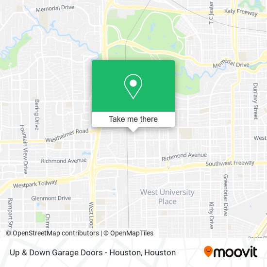 Mapa de Up & Down Garage Doors - Houston