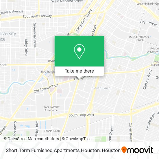 Short Term Furnished Apartments Houston map