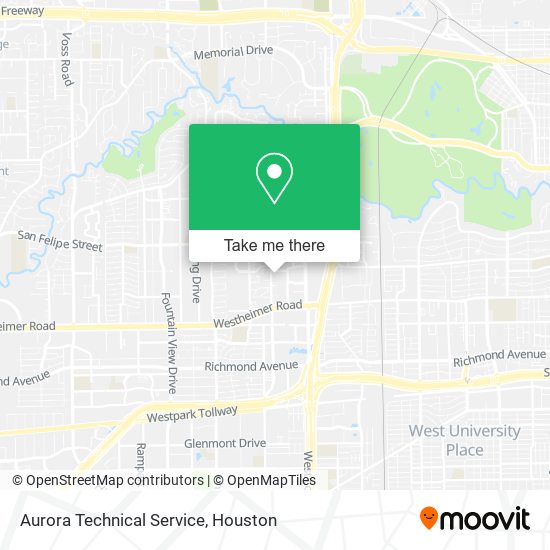 Aurora Technical Service map