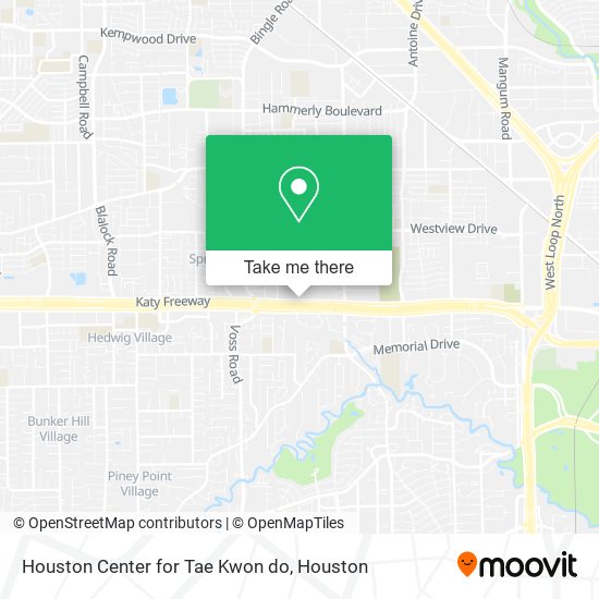 Houston Center for Tae Kwon do map