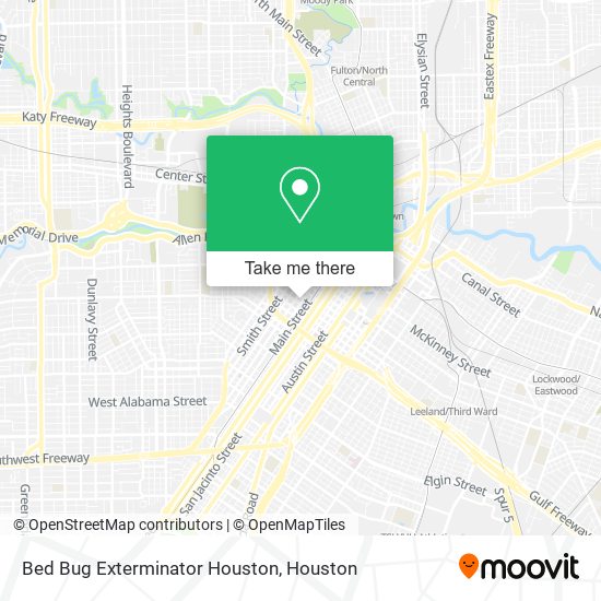 Bed Bug Exterminator Houston map