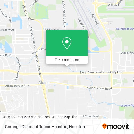 Mapa de Garbage Disposal Repair Houston