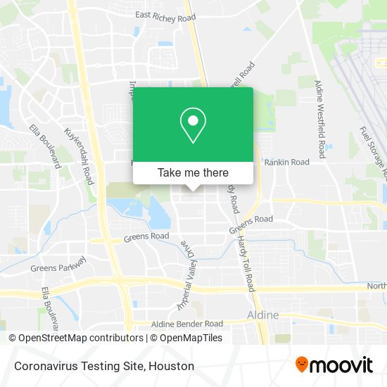 Coronavirus Testing Site map