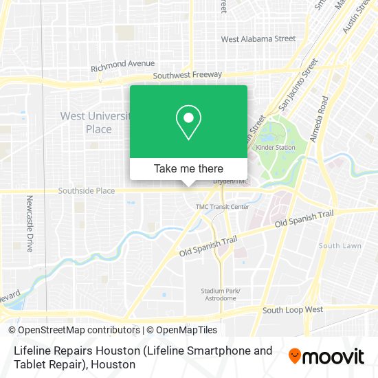 Mapa de Lifeline Repairs Houston (Lifeline Smartphone and Tablet Repair)