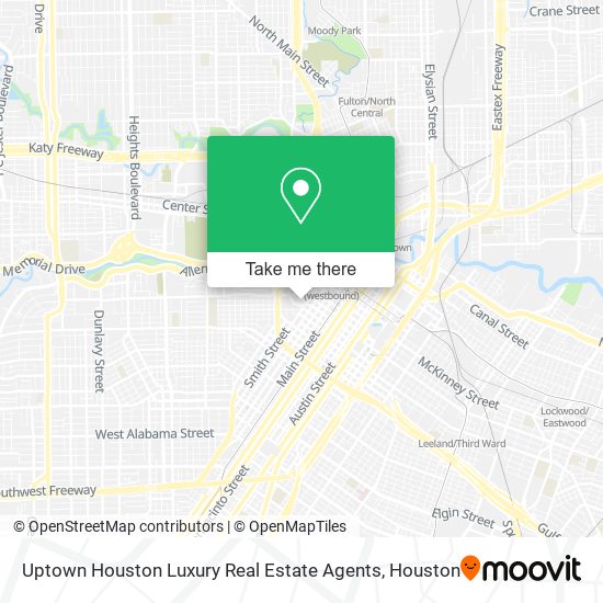 Uptown Houston Luxury Real Estate Agents map