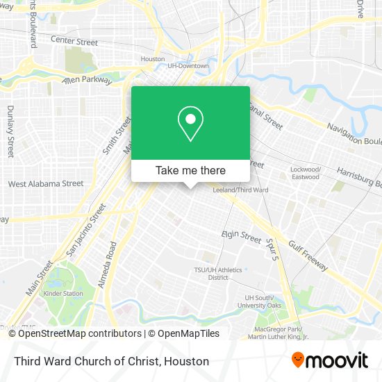 Third Ward Church of Christ map