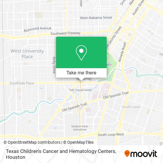 Texas Children's Cancer and Hematology Centers map