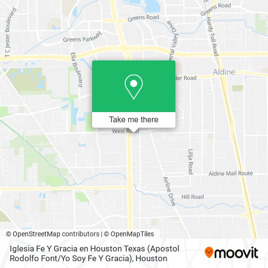 Mapa de Iglesia Fe Y Gracia en Houston Texas (Apostol Rodolfo Font / Yo Soy Fe Y Gracia)