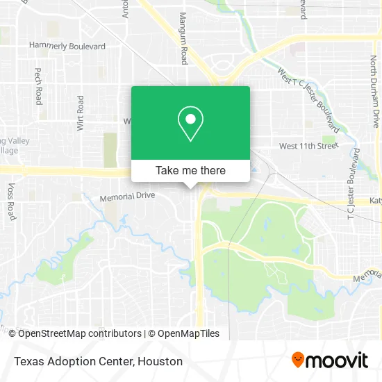 Mapa de Texas Adoption Center