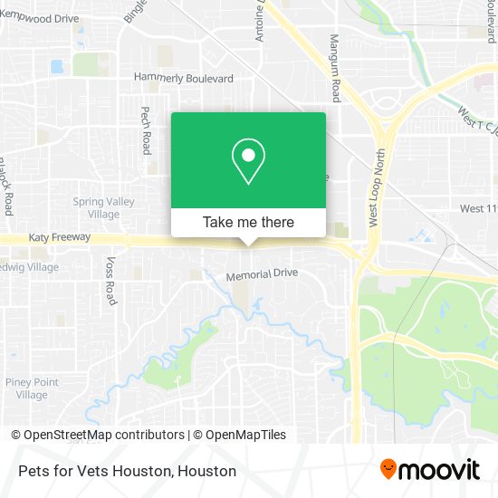 Mapa de Pets for Vets Houston