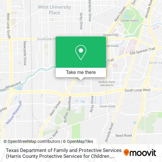 Texas Department of Family and Protective Services map