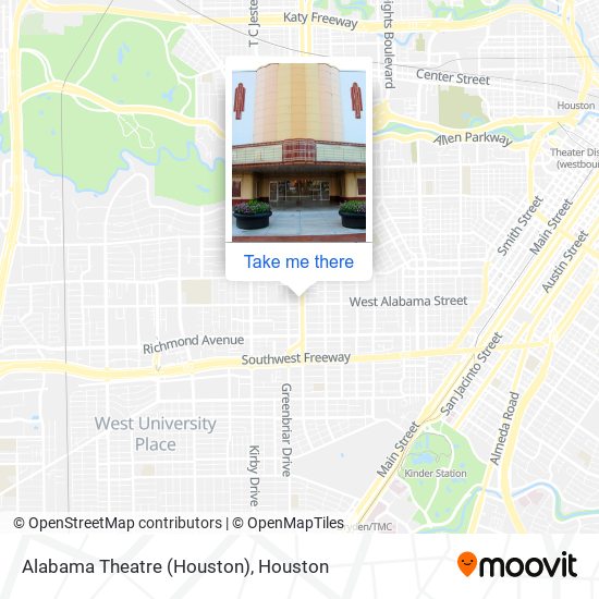 Alabama Theatre (Houston) map