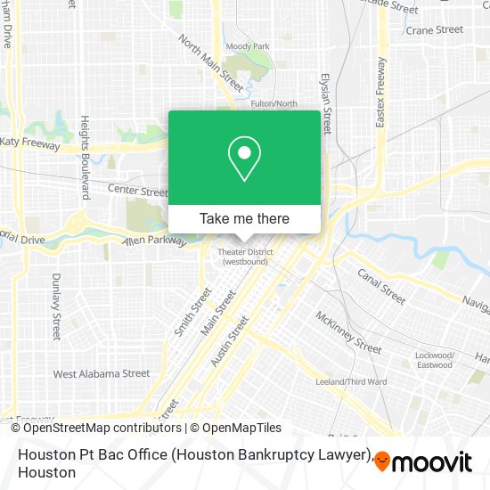 Mapa de Houston Pt Bac Office (Houston Bankruptcy Lawyer)