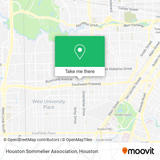 Houston Sommelier Association map