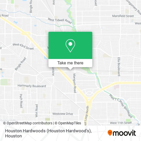 Houston Hardwoods (Houston Hardwood's) map