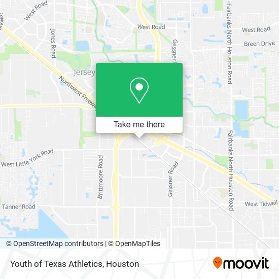 Youth of Texas Athletics map