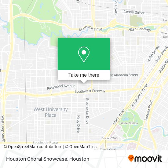 Mapa de Houston Choral Showcase