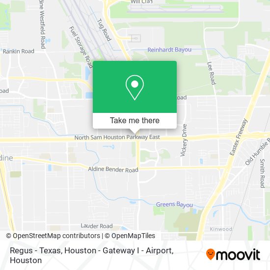 Regus - Texas, Houston - Gateway I - Airport map