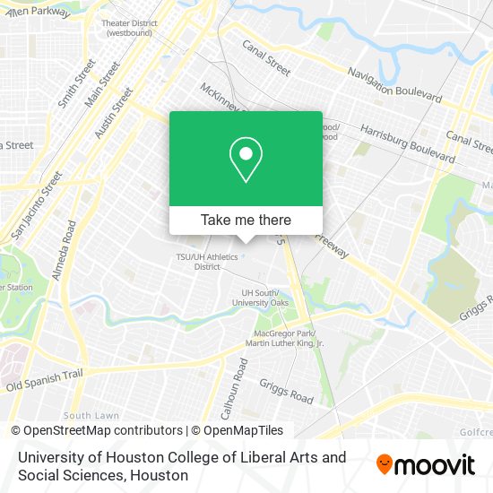 Mapa de University of Houston College of Liberal Arts and Social Sciences