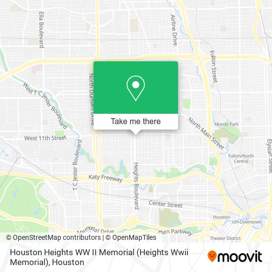 Houston Heights WW II Memorial (Heights Wwii Memorial) map