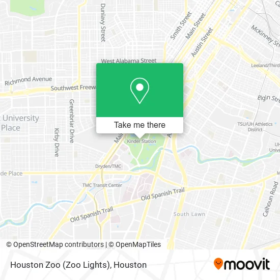Mapa de Houston Zoo (Zoo Lights)
