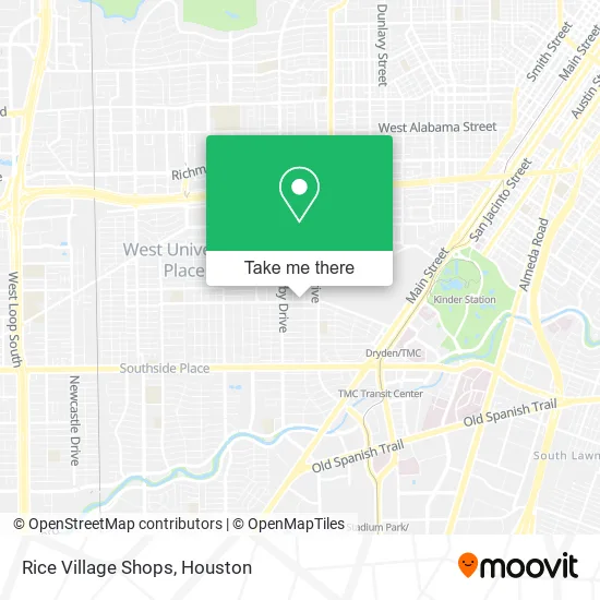 Mapa de Rice Village Shops