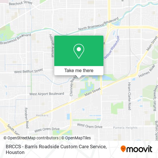 Mapa de BRCCS - Bam's Roadside Custom Care Service
