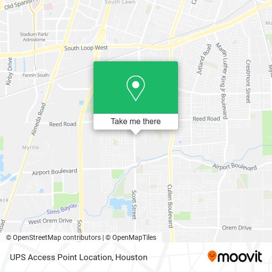 UPS Access Point Location map