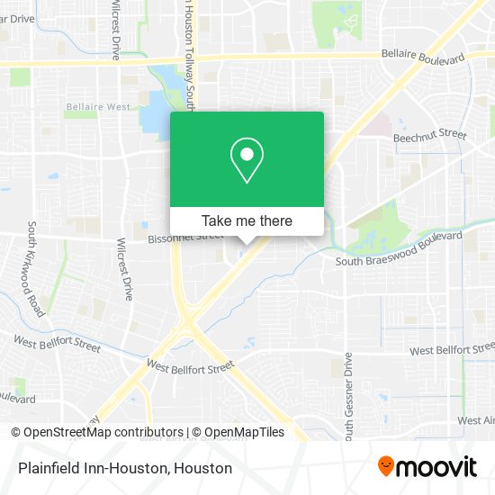 Plainfield Inn-Houston map