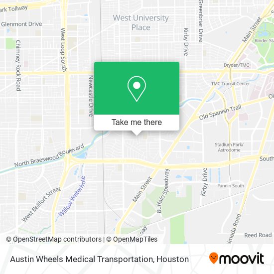 Austin Wheels Medical Transportation map