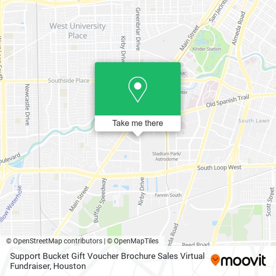 Mapa de Support Bucket Gift Voucher Brochure Sales Virtual Fundraiser