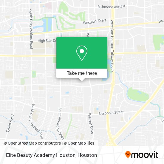 Mapa de Elite Beauty Academy Houston