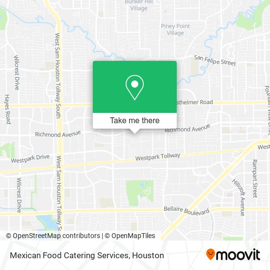 Mexican Food Catering Services map