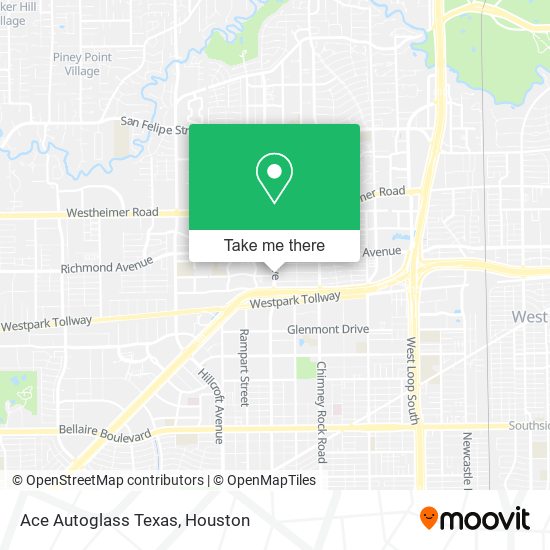 Mapa de Ace Autoglass Texas