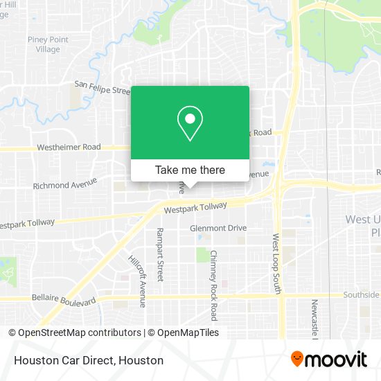 Mapa de Houston Car Direct