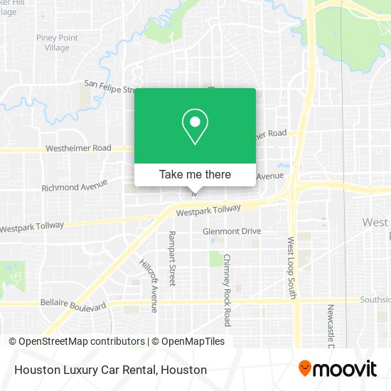 Houston Luxury Car Rental map