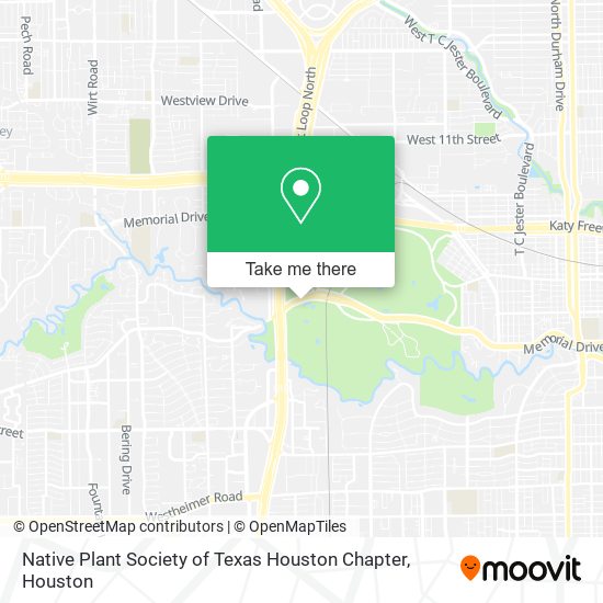 Native Plant Society of Texas Houston Chapter map