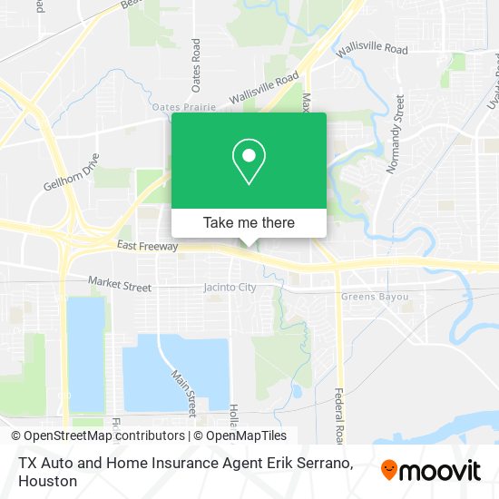 TX Auto and Home Insurance Agent Erik Serrano map