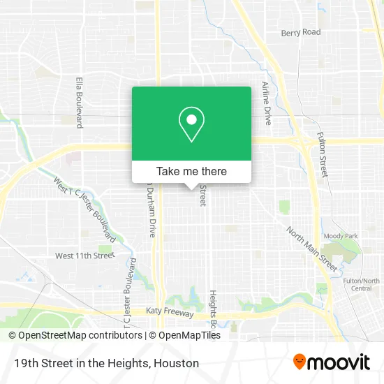 Mapa de 19th Street in the Heights