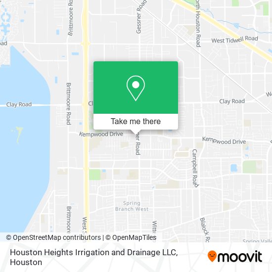 Houston Heights Irrigation and Drainage LLC map