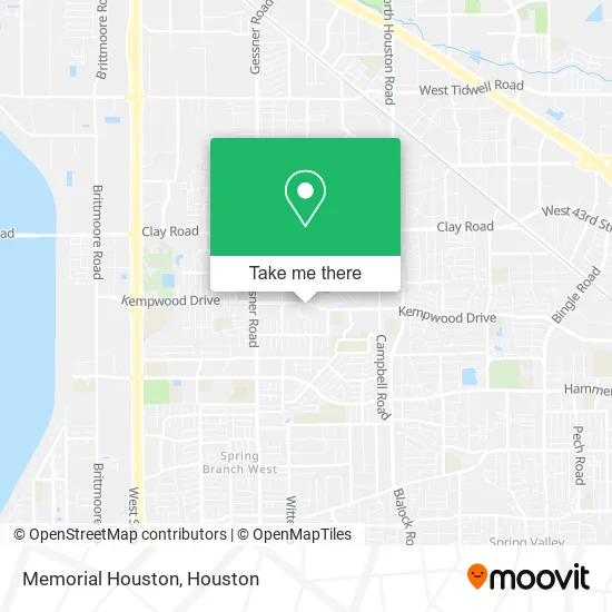 Memorial Houston map