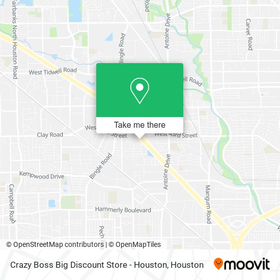 Mapa de Crazy Boss Big Discount Store - Houston