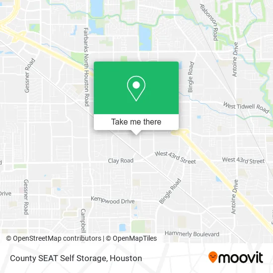 County SEAT Self Storage map