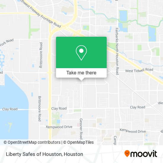 Liberty Safes of Houston map