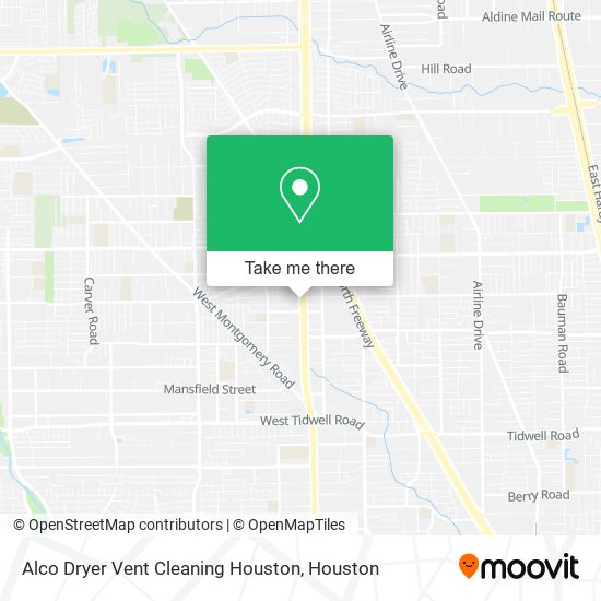 Alco Dryer Vent Cleaning Houston map